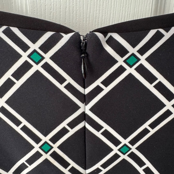 WHITE HOUSE BLACK MARKET Dress Black Plaid-Green Womans-3/4" sleeves-lined- sz 2 - Picture 10 of 11